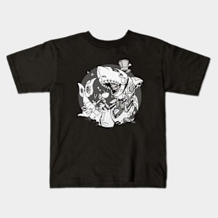 Dapper Steampunk shark Kids T-Shirt